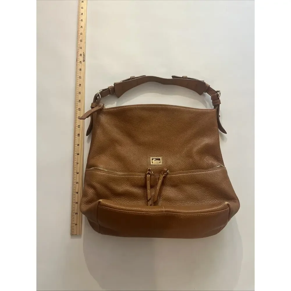 Dooney & Bourke Brown Dillen Large Zipper Pocket Sac Hobo Shoulder Bag Purse